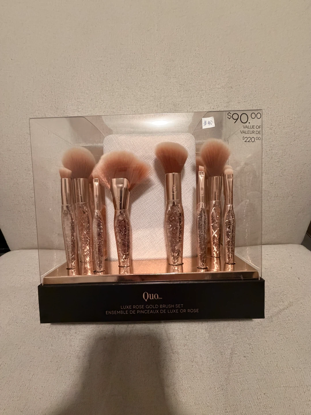 Quo Luxe Rose Gold Brush Set