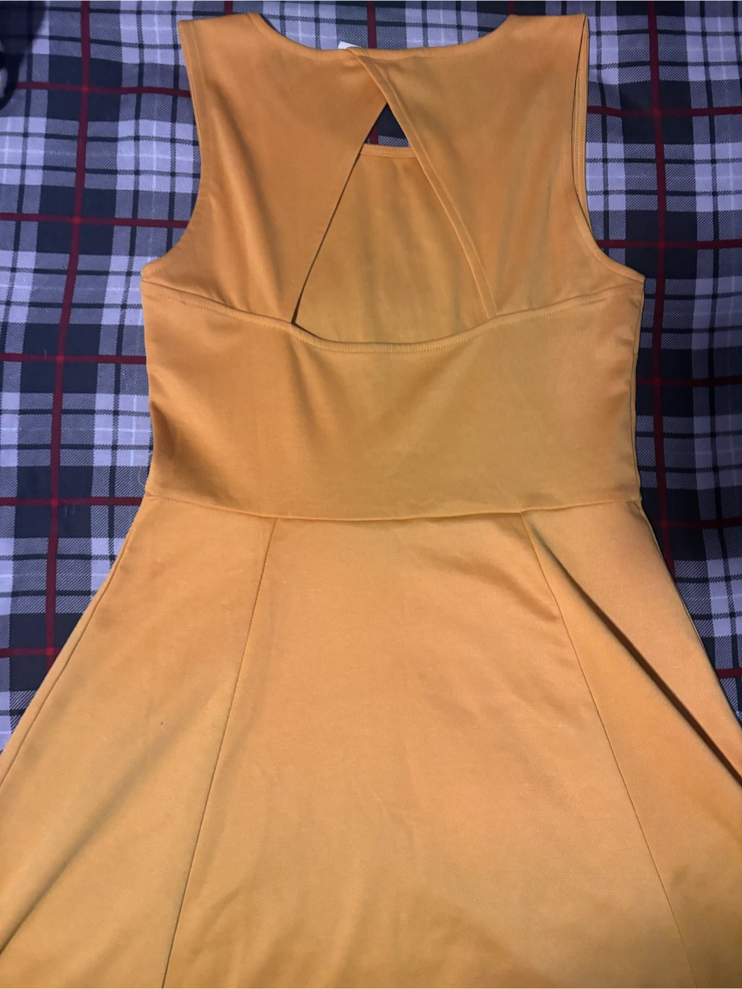 Mustard yellow sleeveless skater dress - photo 2