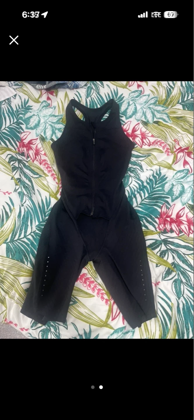 Lululemon Black Sleeveless Full-Length Bodysuit - photo 2