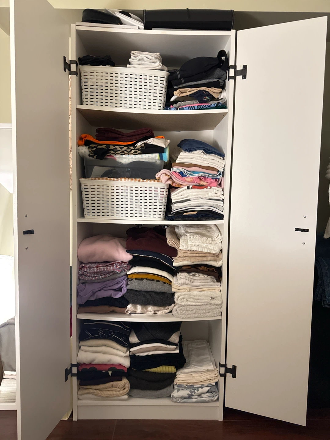 White Two-Door Storage Cabinet - photo 2