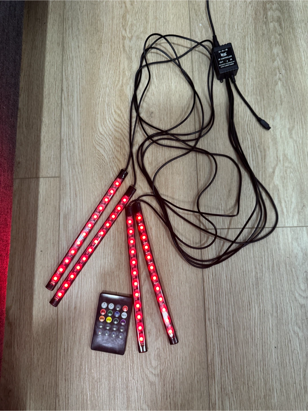 Car Interior LED Strip Lights with Remote - photo 4