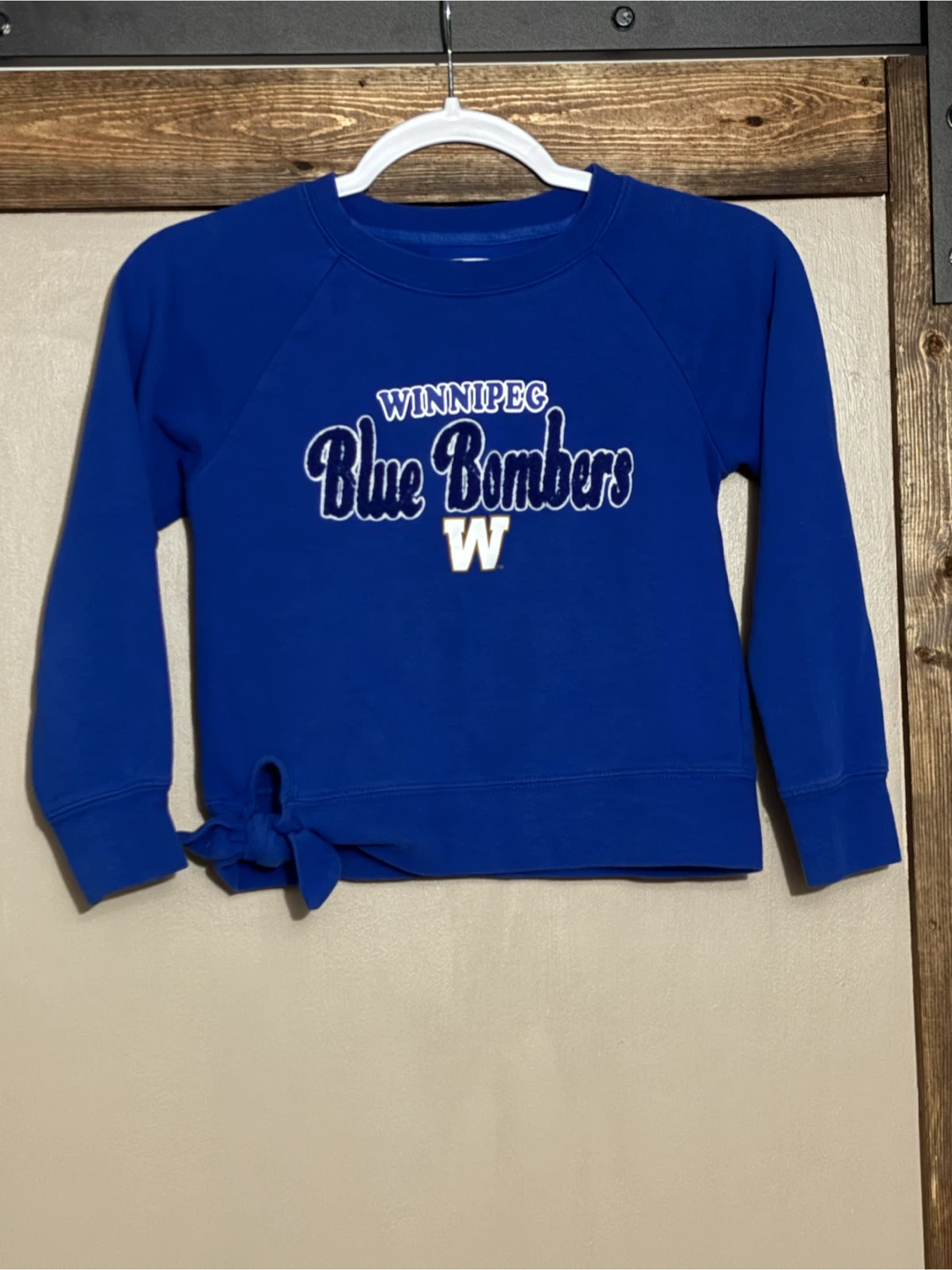 New Era Blue Bombers Kids Crewneck Sweatshirt - Size 7/8