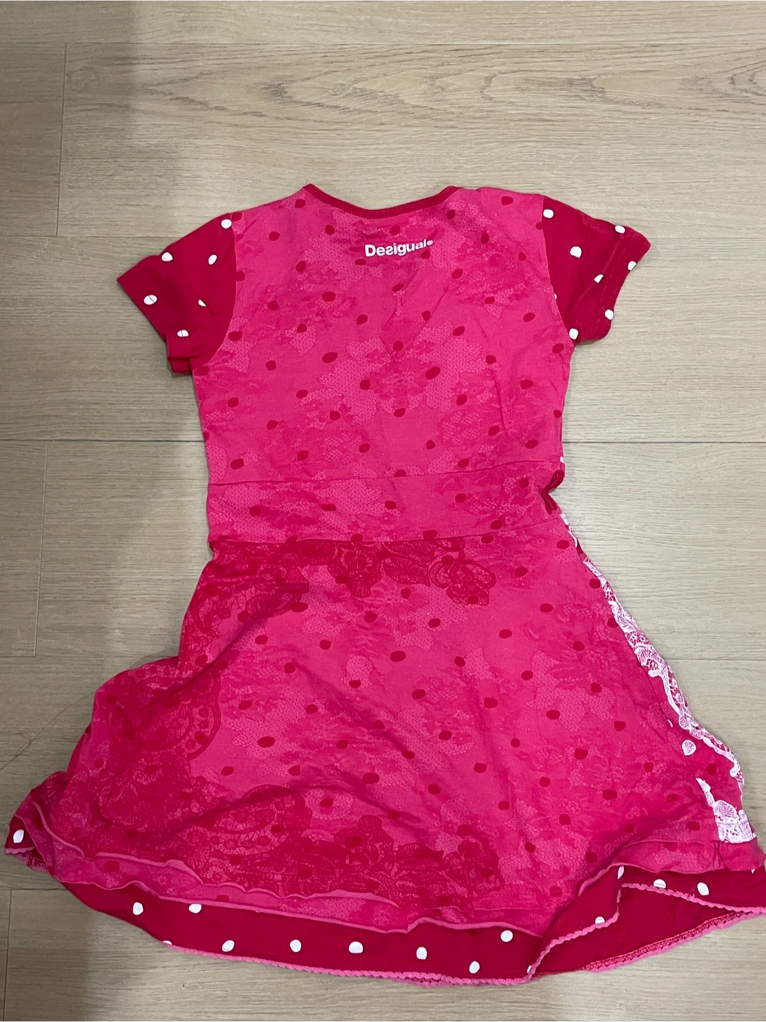 Desigual Pink Polka Dot Dress Size for Kids 9-10 - photo 2