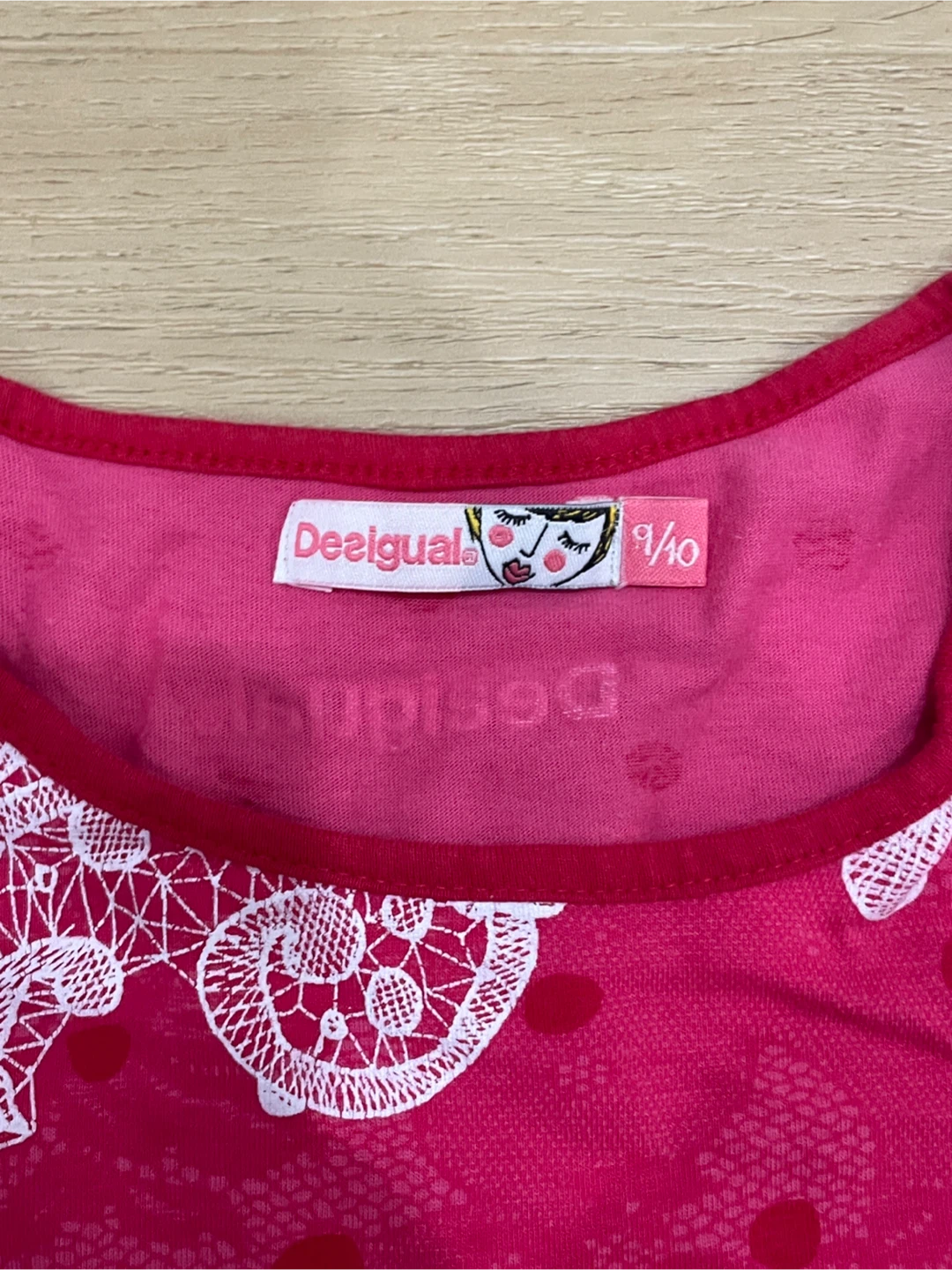 Desigual Pink Polka Dot Dress Size for Kids 9-10 - photo 3