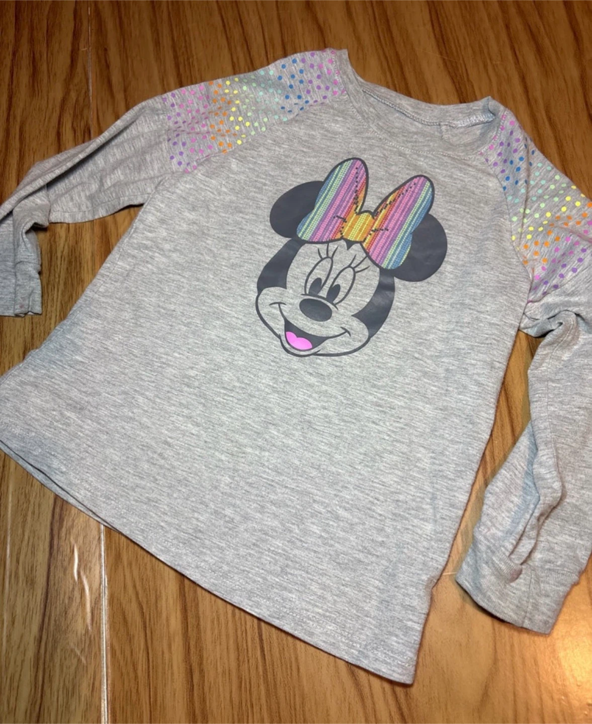 Disney Girl’s Minnie Mouse Long Sleeve Shirt szXS 4