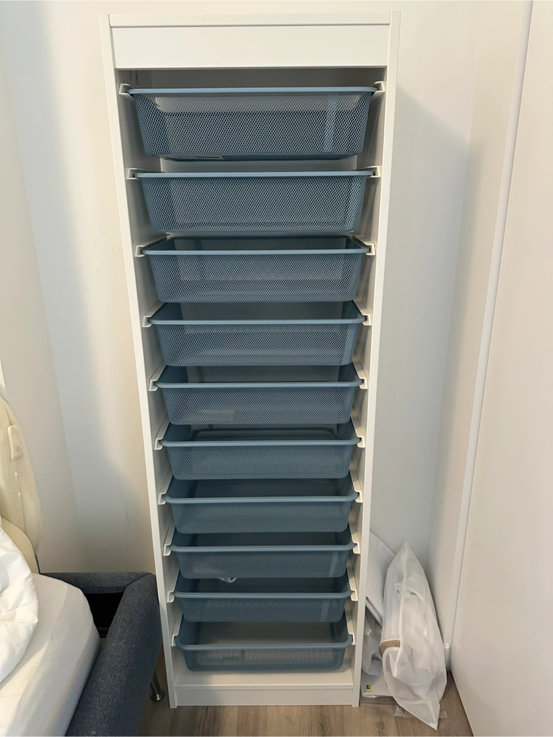 TROFAST Mesh Storage Box - Gray-Blue