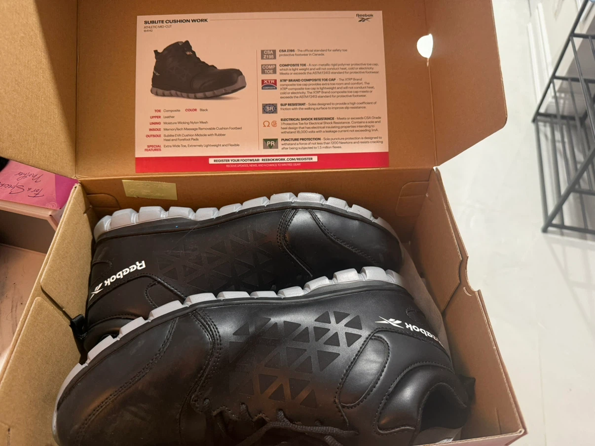 Men’s Black Reebok Size 13 Work Safety Shoe - photo 2