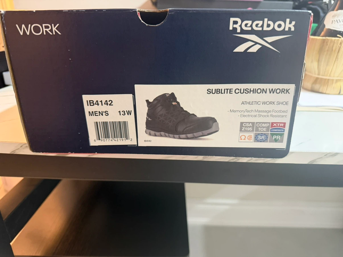 Men’s Black Reebok Size 13 Work Safety Shoe - photo 3