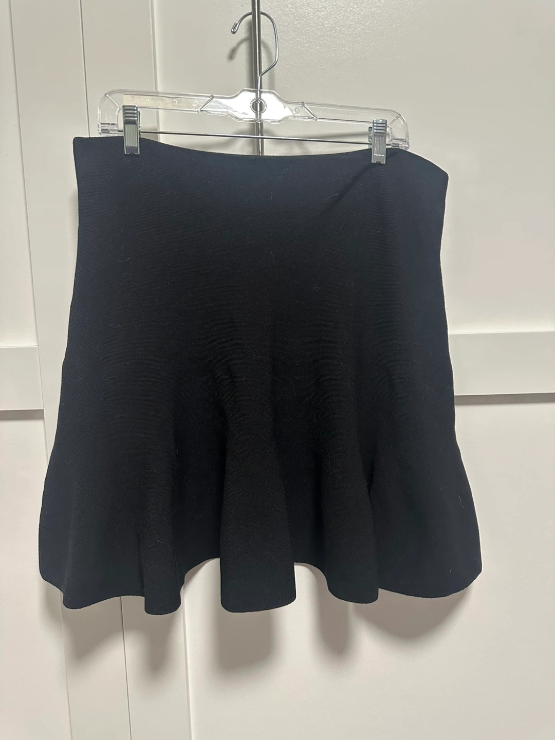 Express Body Contour Black Knit Skirt - Size L
