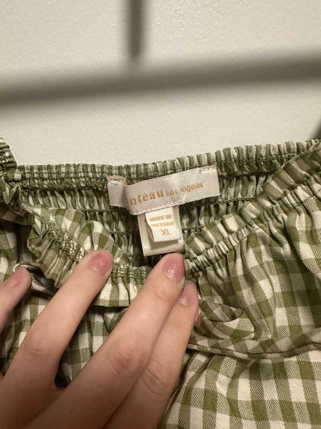 N3nteau Gingham Crop Top XL - photo 3