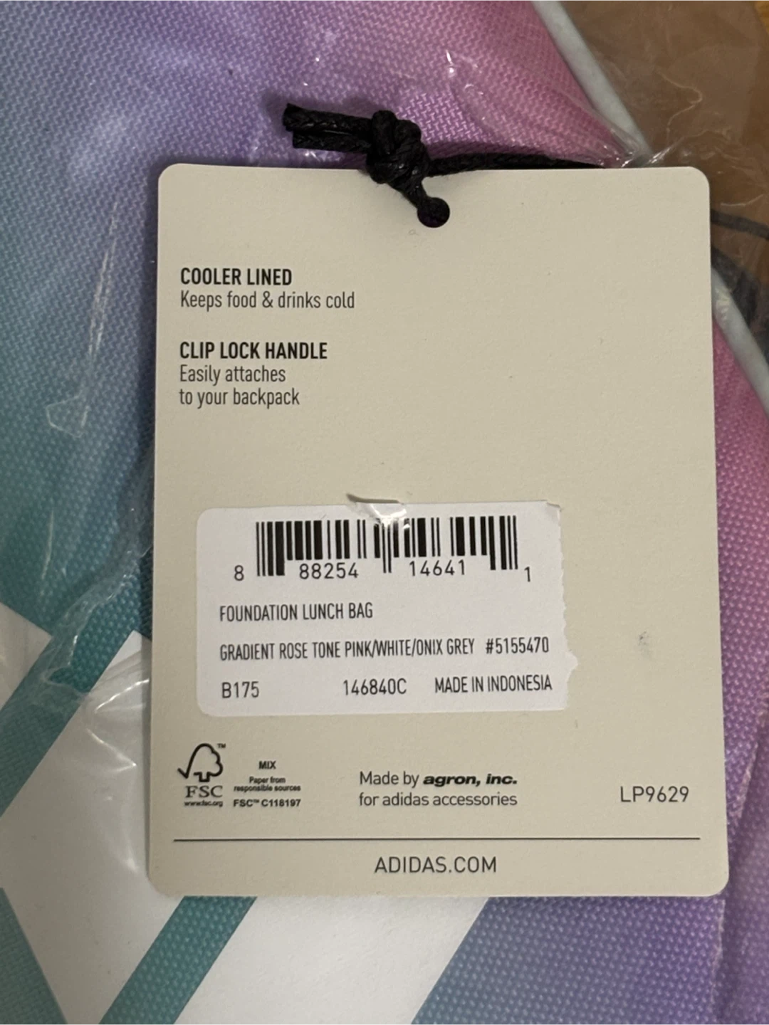Adidas Foundation Lunch Bag - Gradient Rose Tone - photo 3