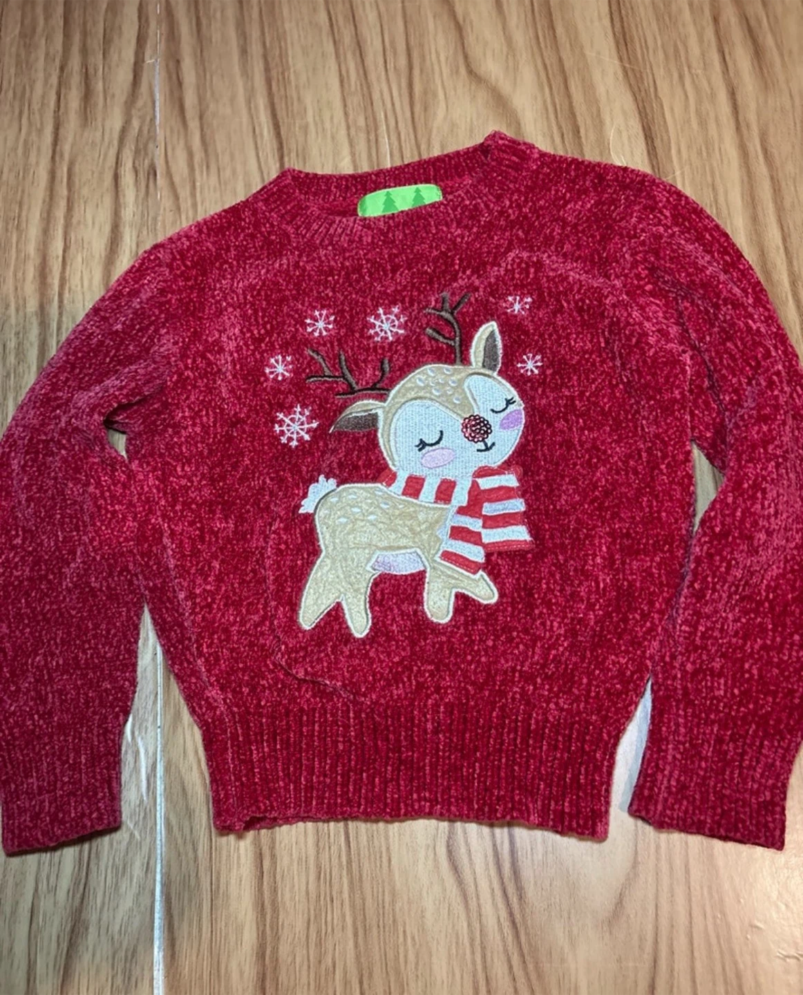 Joe Fresh Girl’s  Reindeer Holiday Sweater sz4