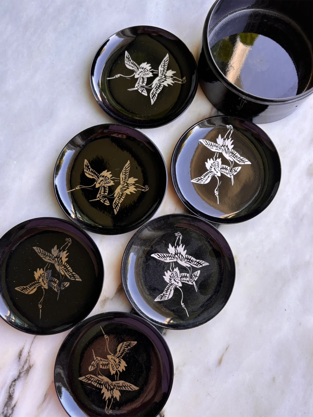 JAL Crane Coasters with Box - photo 2