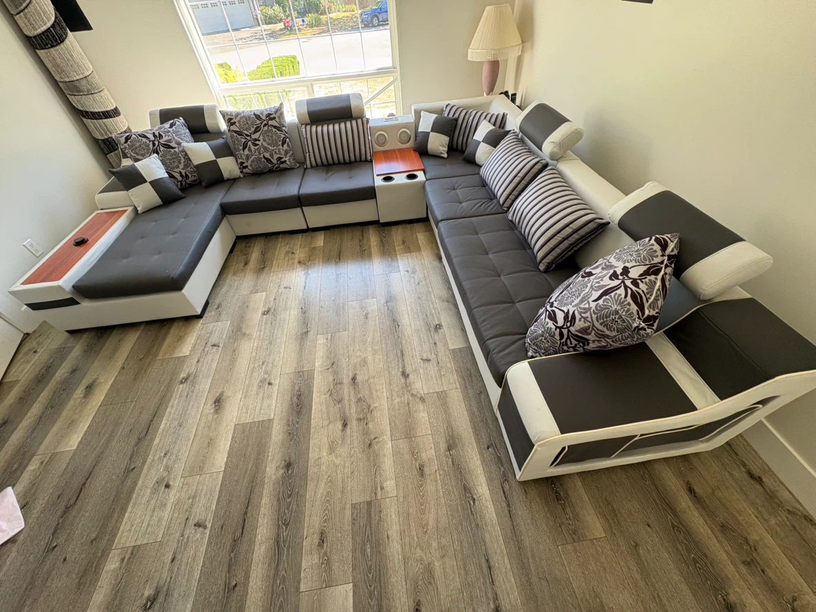 Large Sectional Sofa with Built-in Console