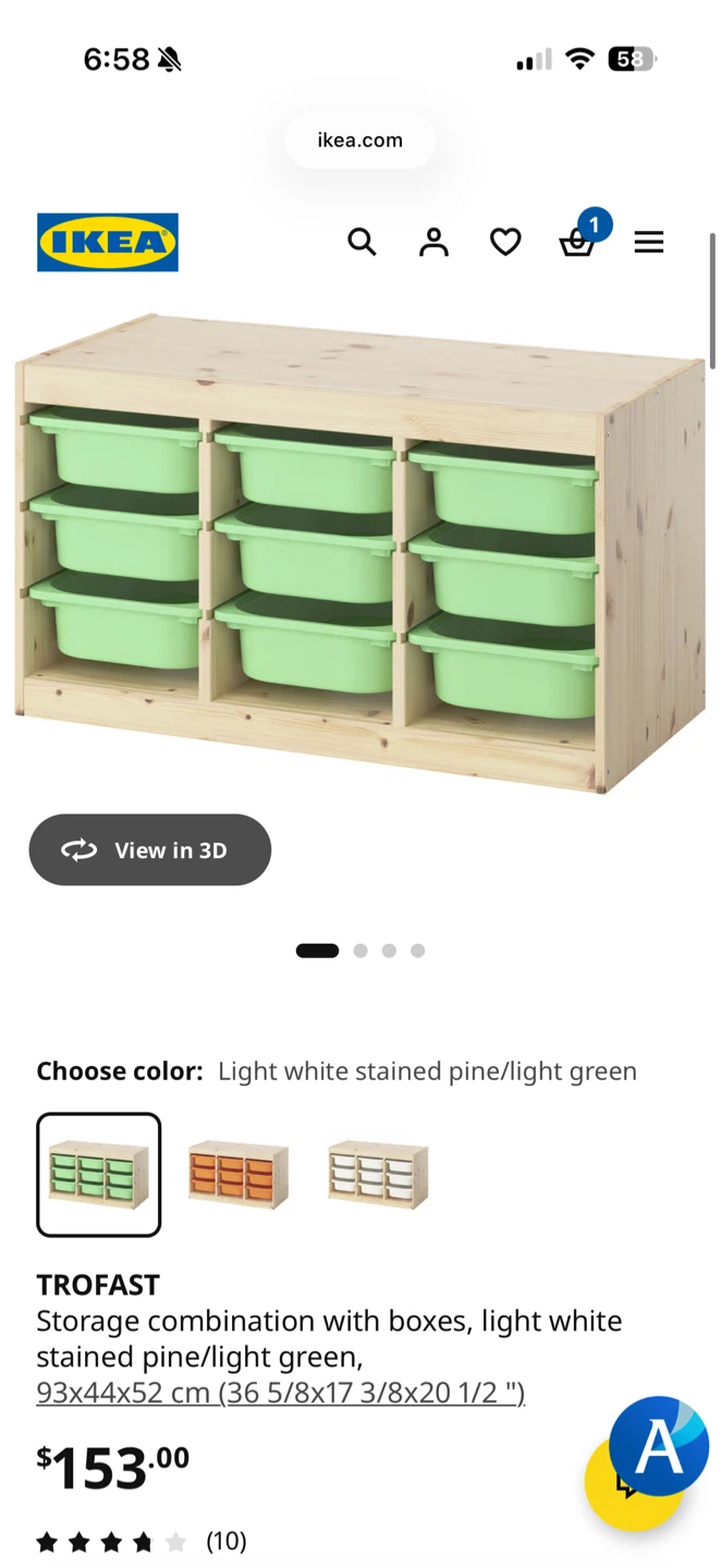 IKEA TROFAST Storage Combination with 9 Green Boxes - photo 3