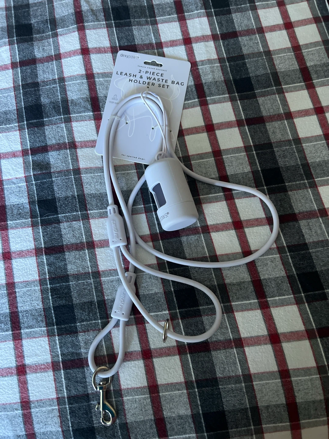 DexyPaws 2-Piece Leash & Waste Bag Holder Set