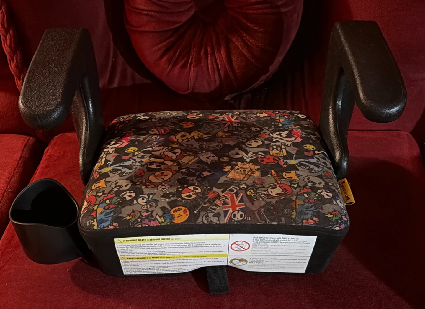 Belt-Positioning Booster Car Seat with Cup Holder