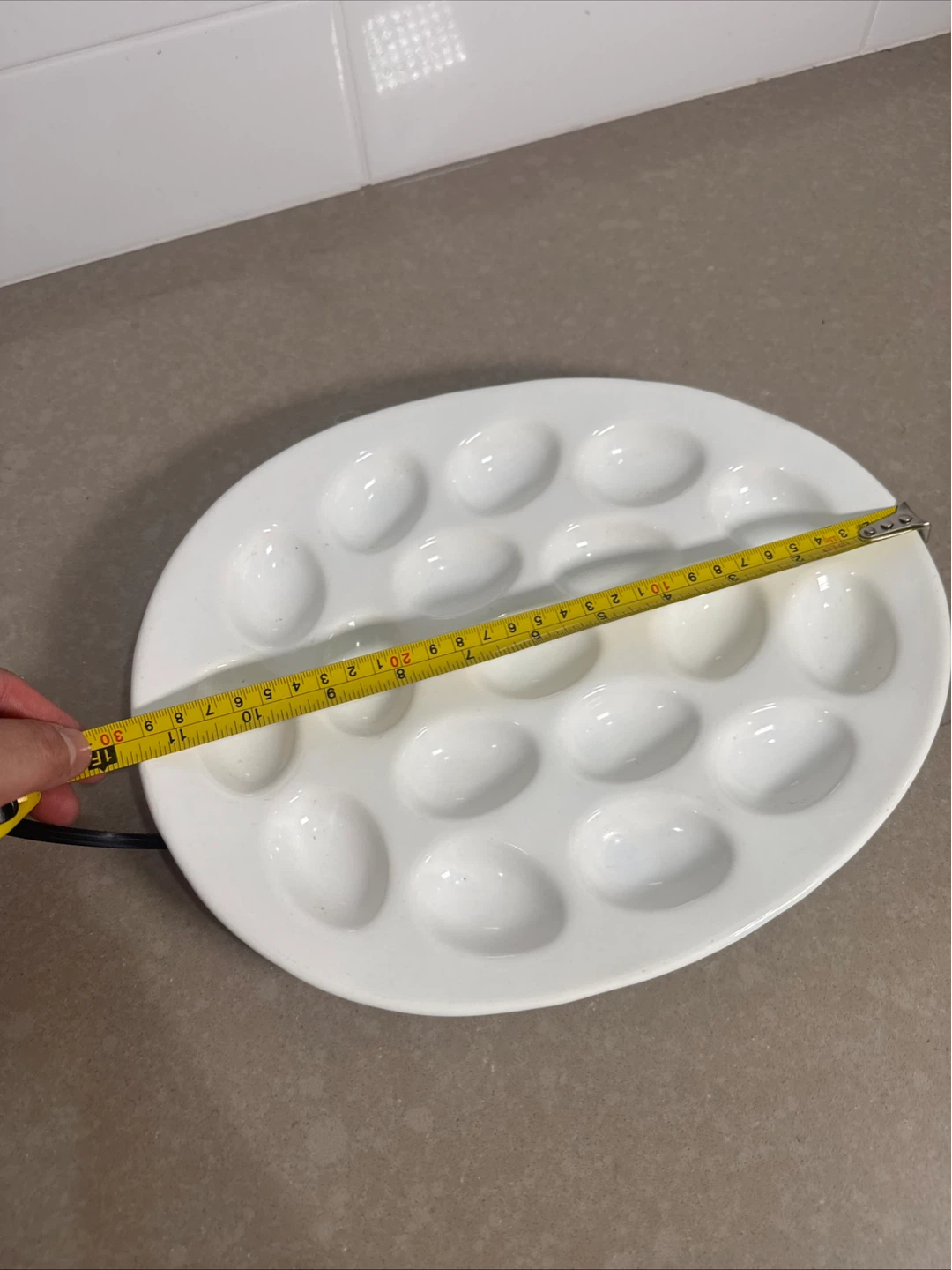 White Ceramic Escargot Plate - 12 Wells - photo 5