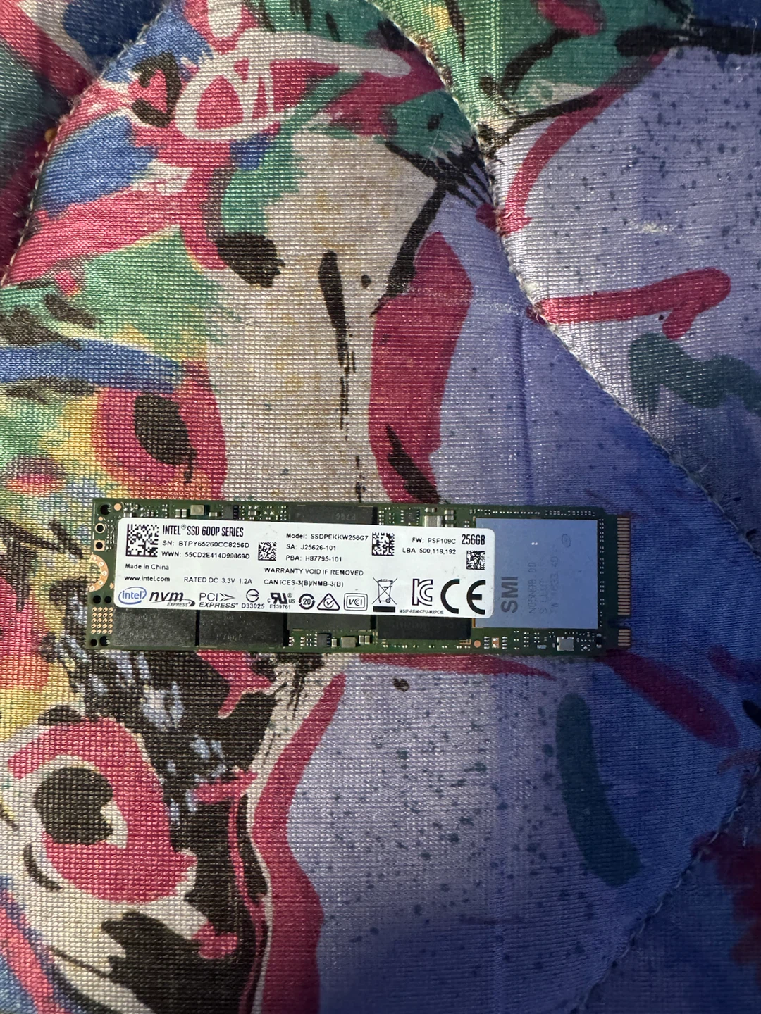 Intel 600p Series 256GB M.2 NVMe SSD