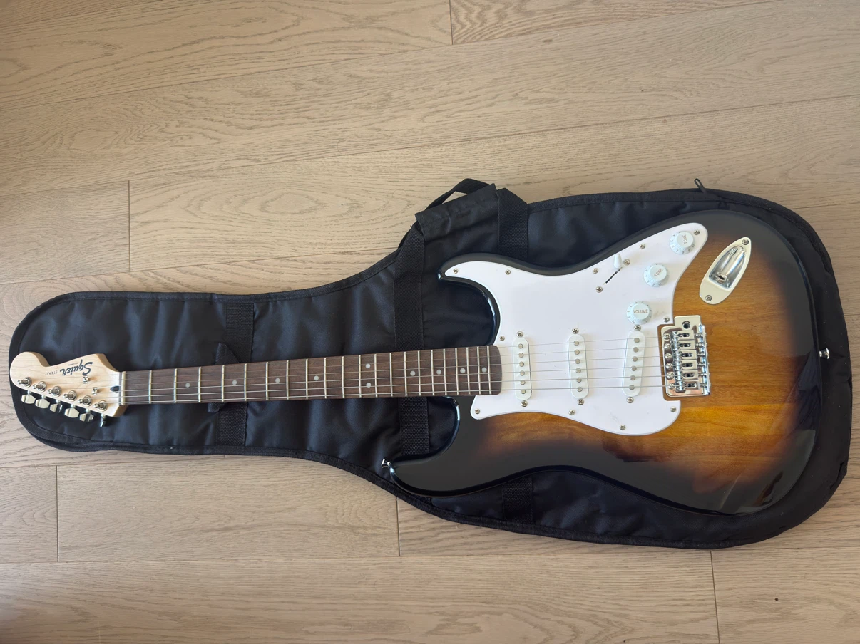 Squier Stratocaster Electric Guitar with Gig Bag