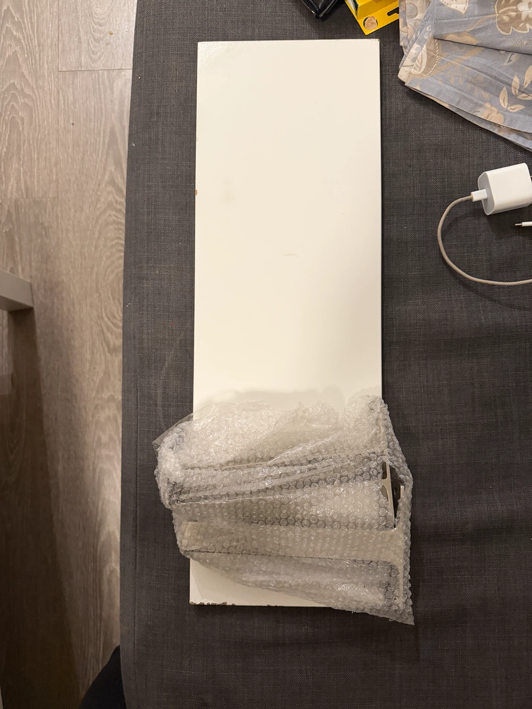 Ikea White Shelf Board with Metal Brackets - photo 2