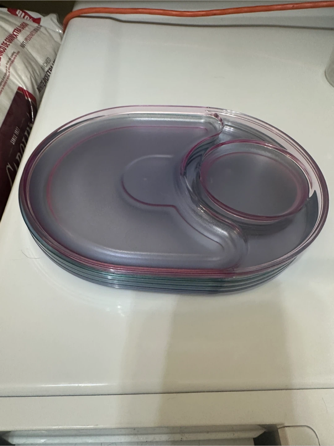 4.  Plastic Snack Plates with Cup Holder