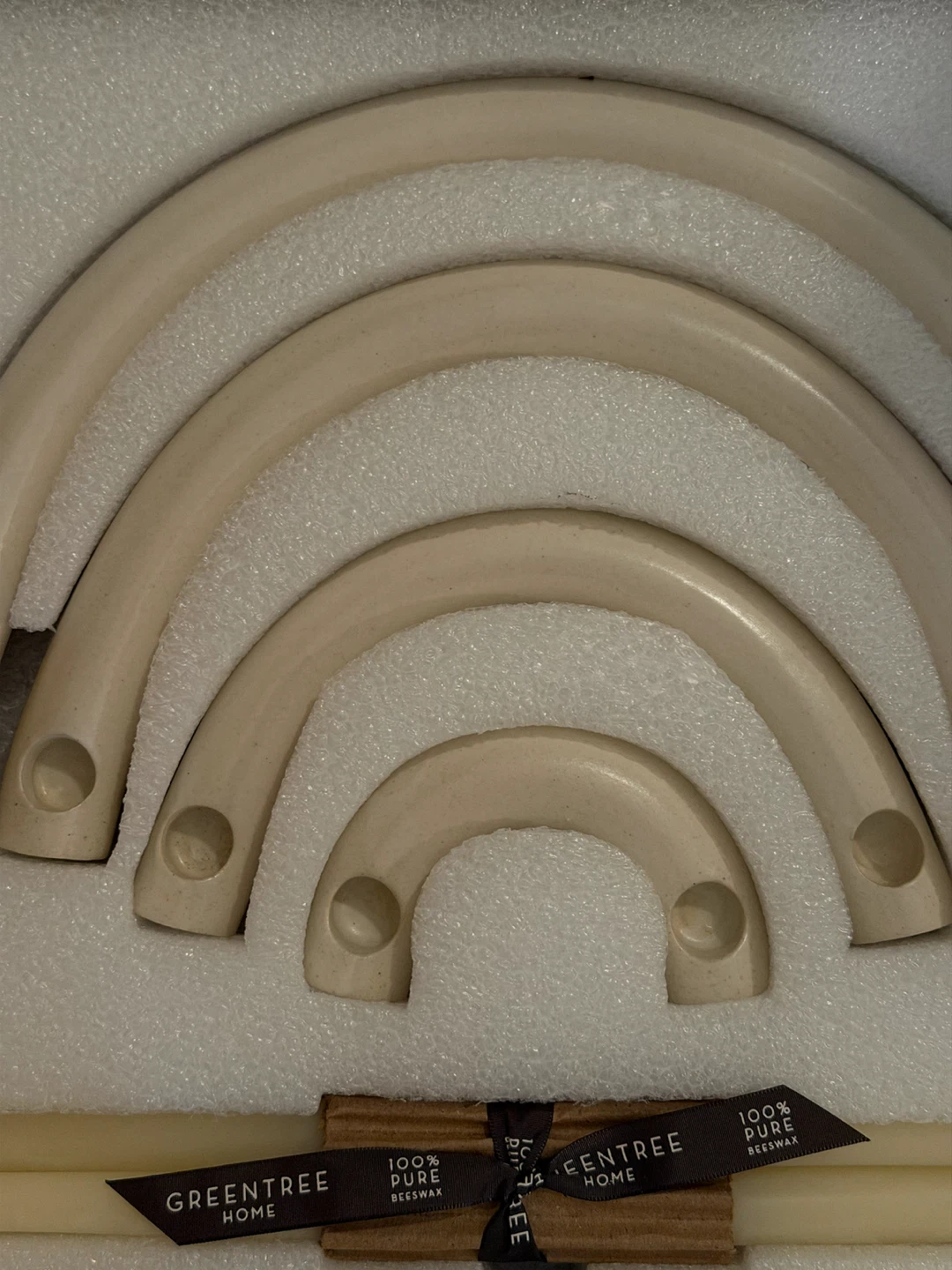 DWR Stoneware Ceramic Arc Candleholder +  Greentree Home Candles - photo 3
