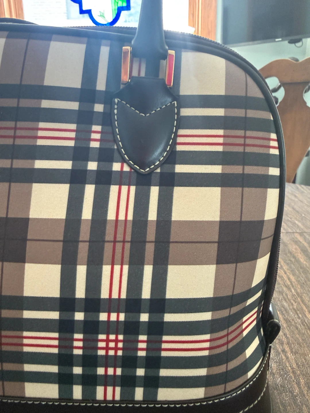 Beverly Hills Polo Club Plaid Satchel Handbag - photo 3
