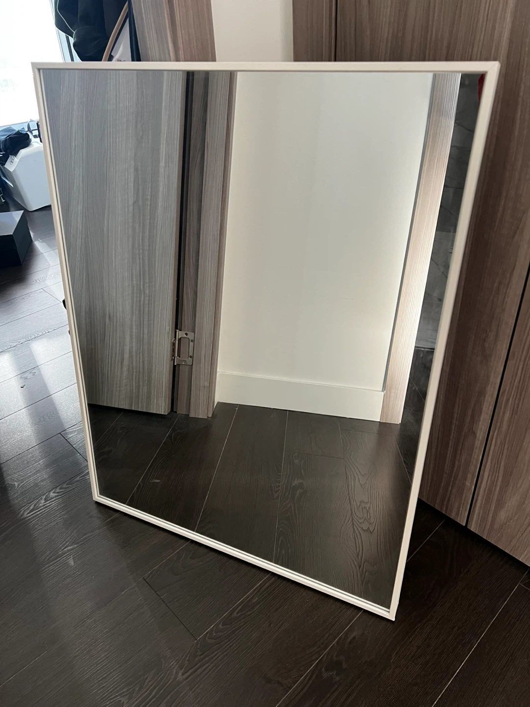 White Framed Mirror