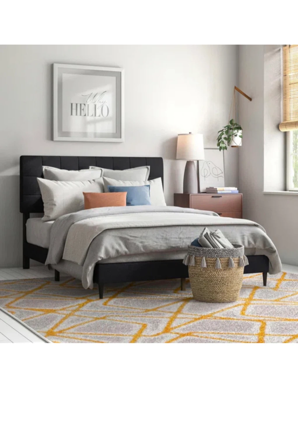 Bed frame with mattress