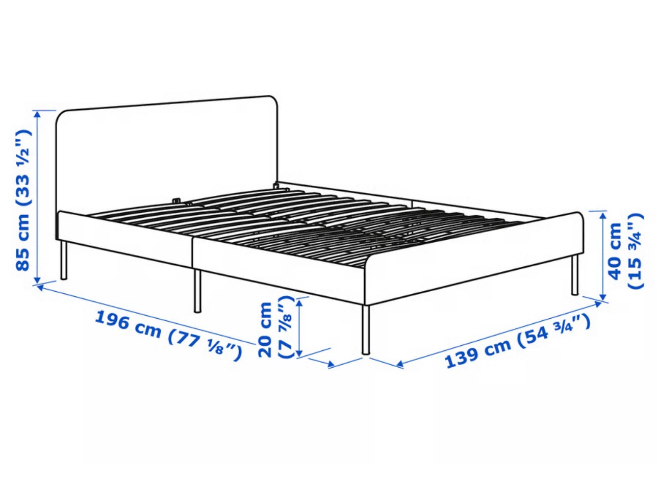 Bed frame with mattress - photo 3