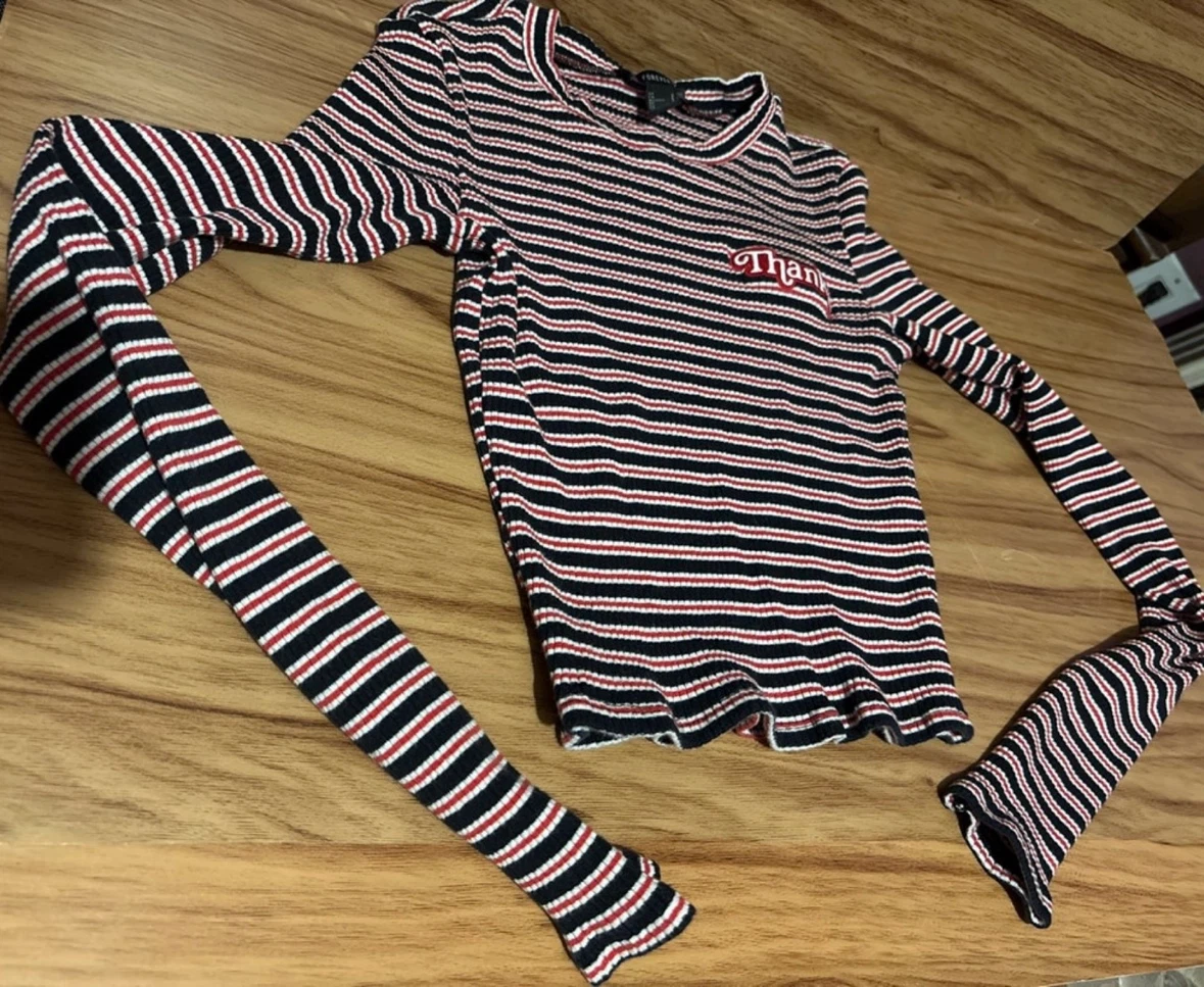 Forever 21 Striped Long Sleeve Top szS