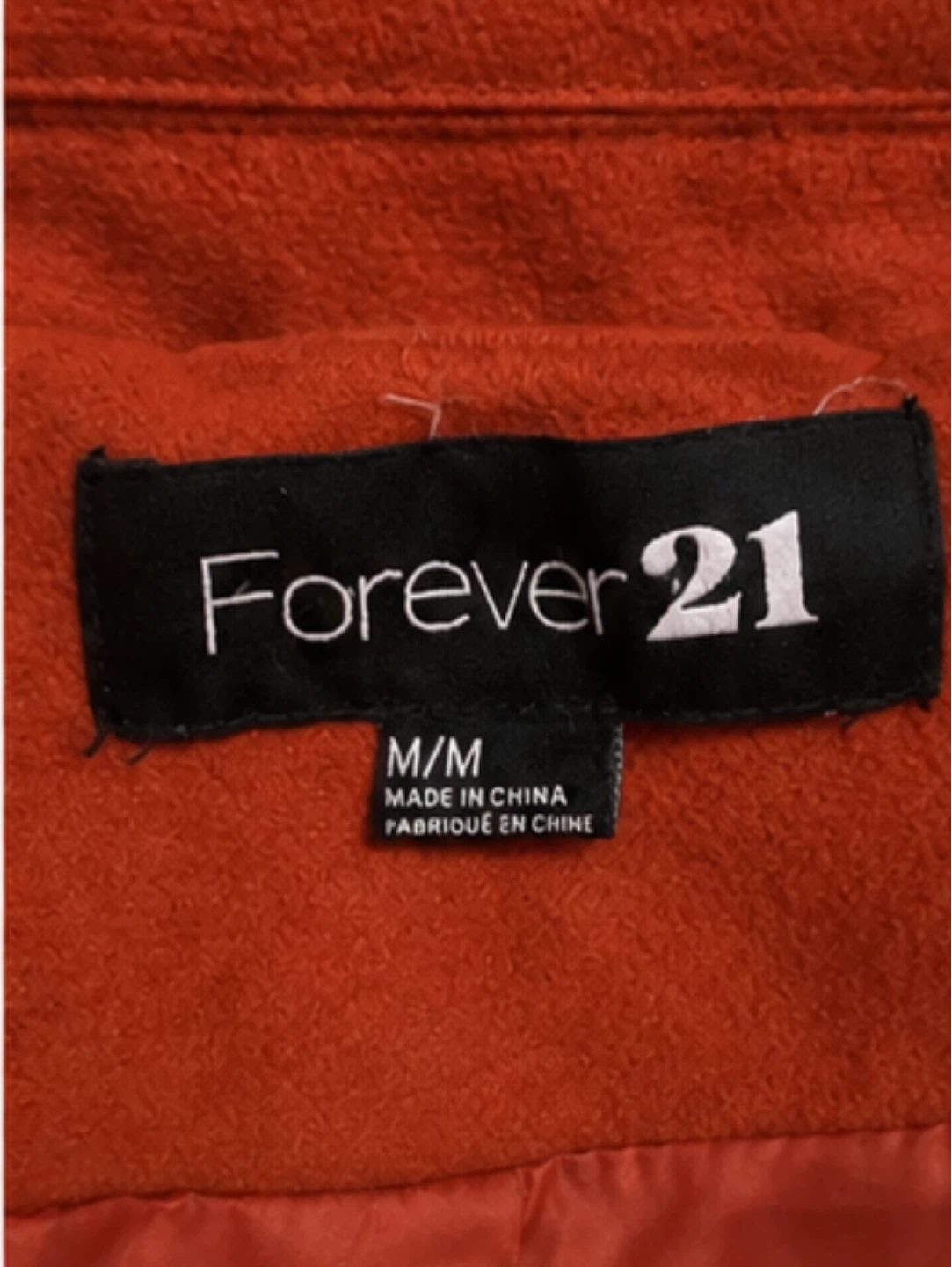 Forever 21 Orange Double-Breasted Peacoat - photo 3