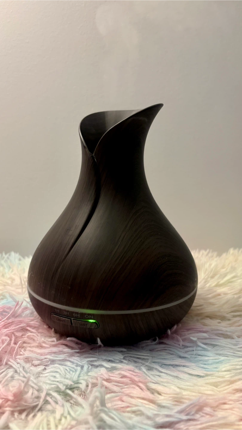 Essential Oil Diffuser Dark Wood Grain