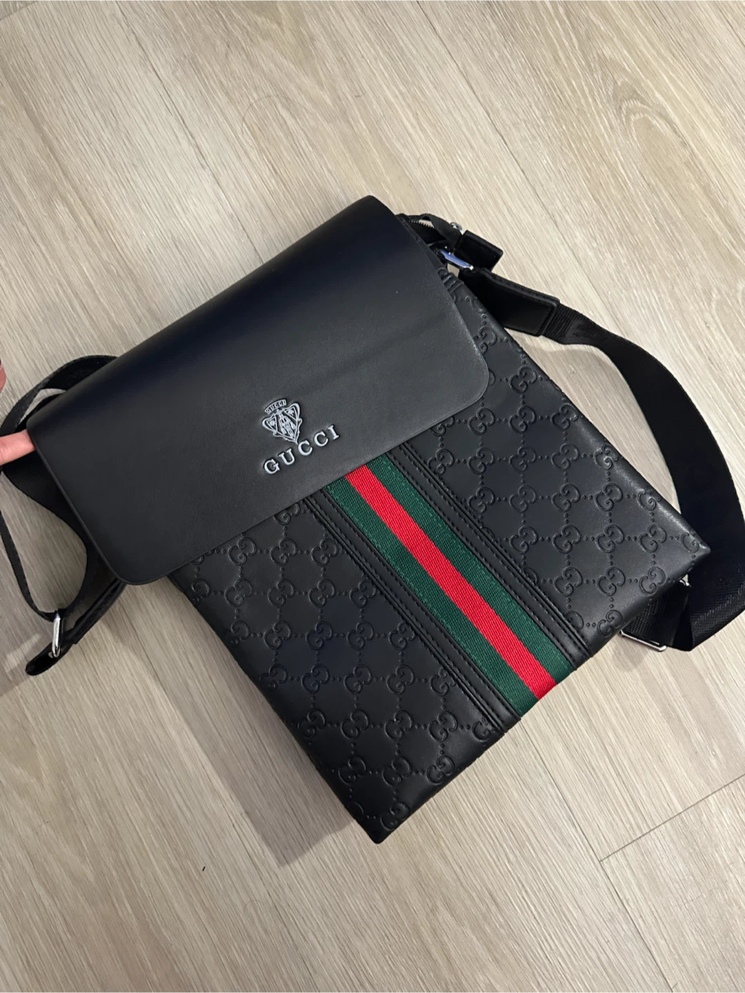 Embossed Monogram Messenger Bag - photo 4