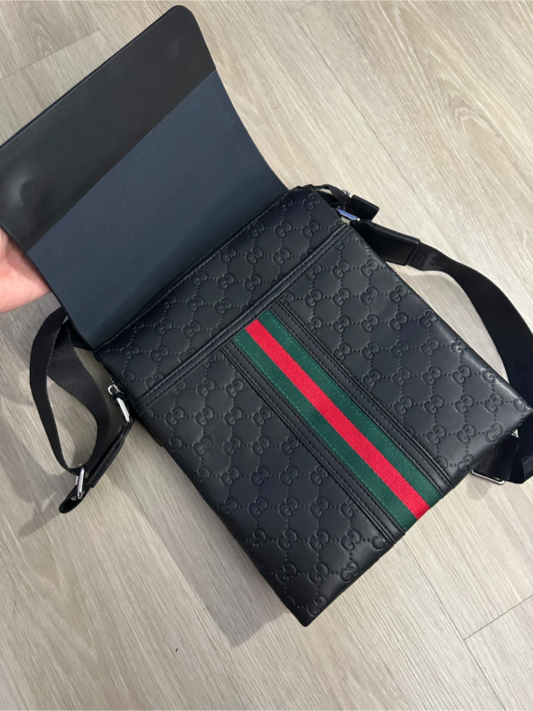 Embossed Monogram Messenger Bag - photo 5