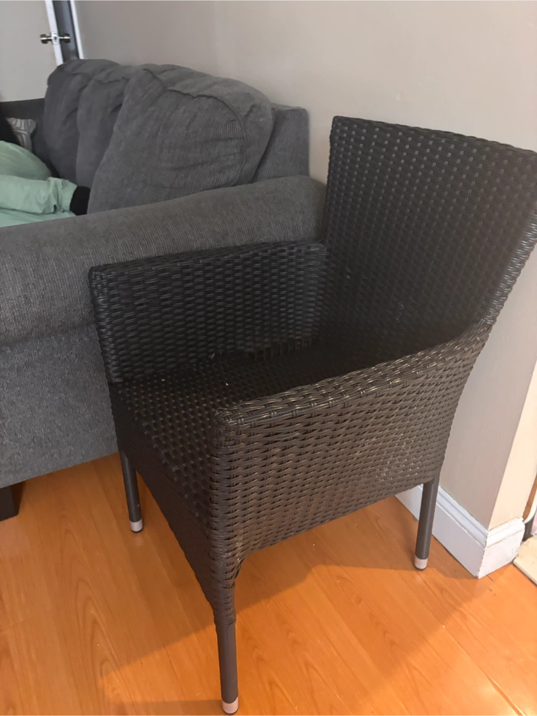 Dark Wicker Armchair
