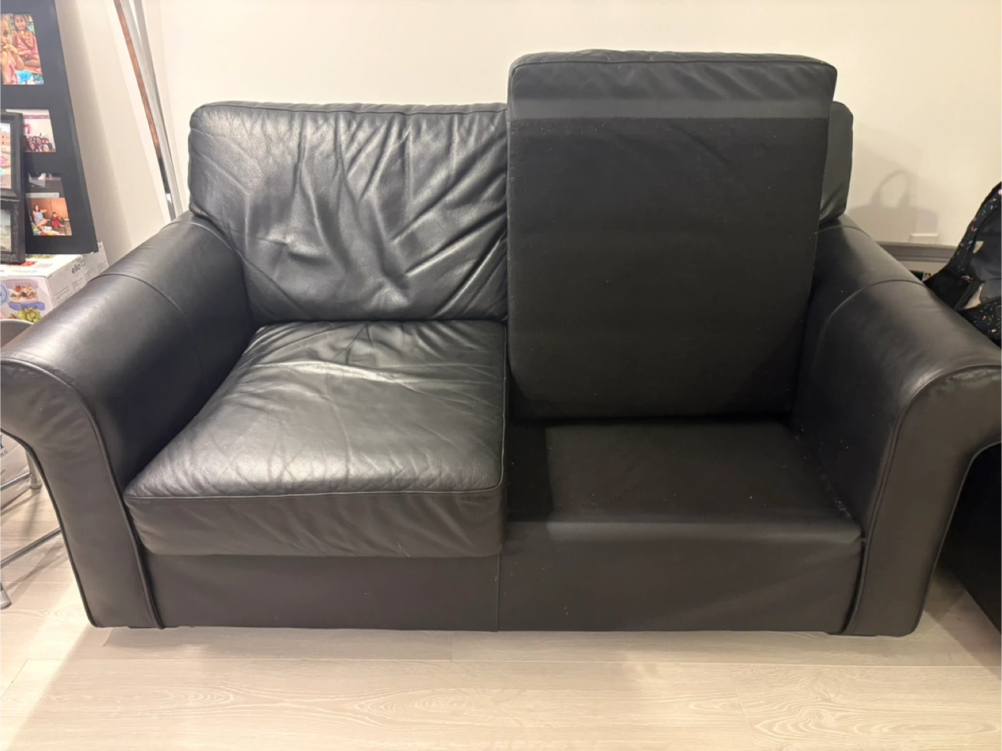 The Chesterfield Shop Black Leather Sofa - photo 2