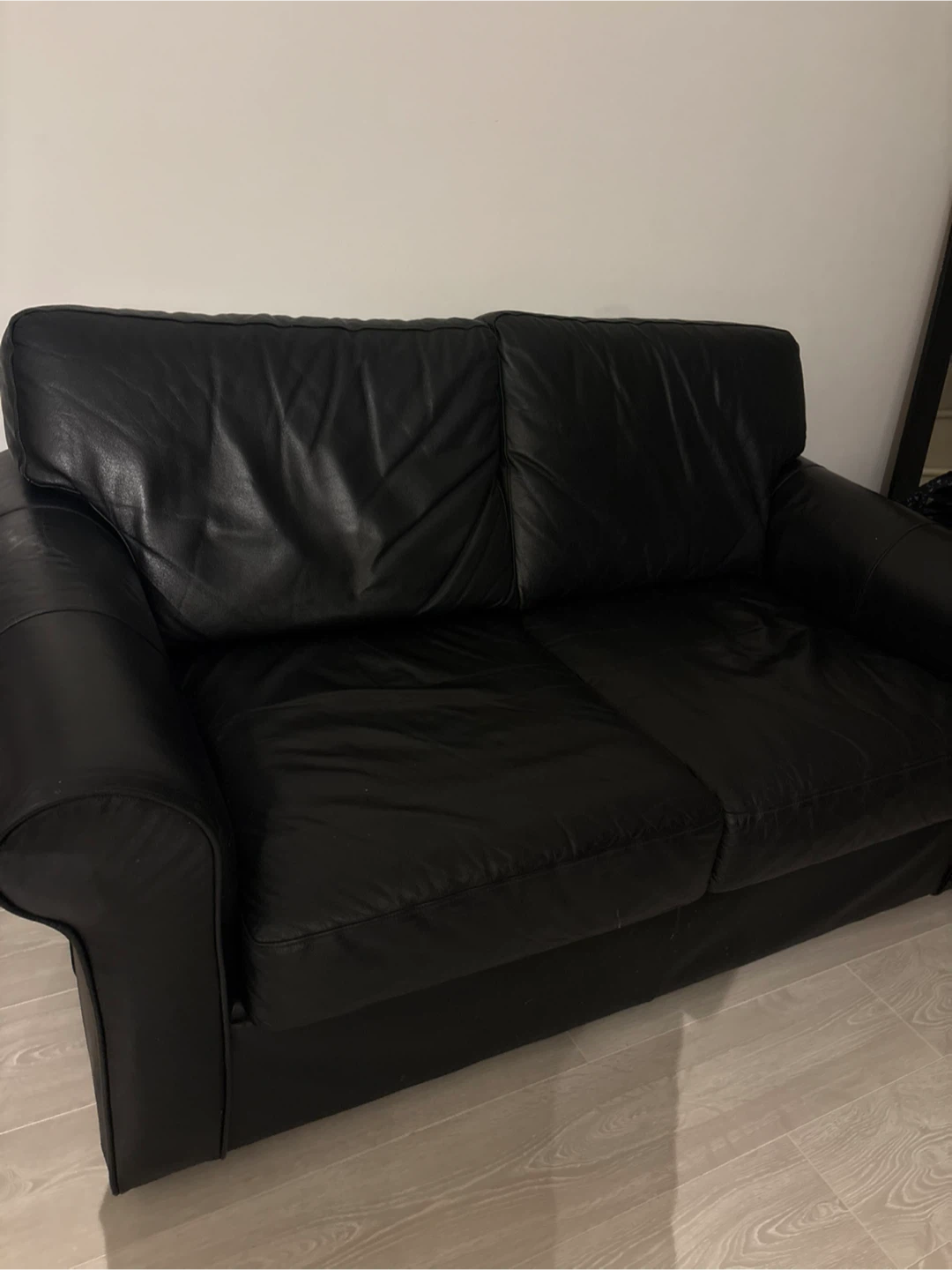 The Chesterfield Shop Black Leather Sofa