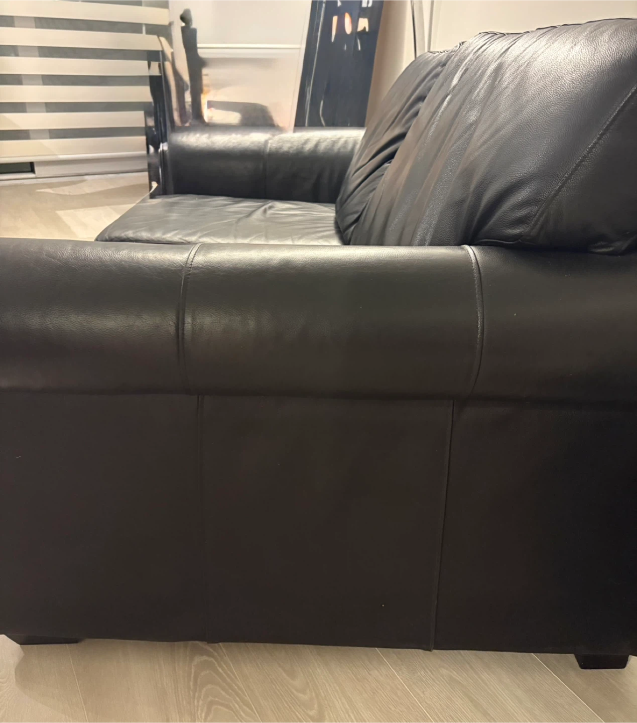 The Chesterfield Shop Black Leather Sofa - photo 3