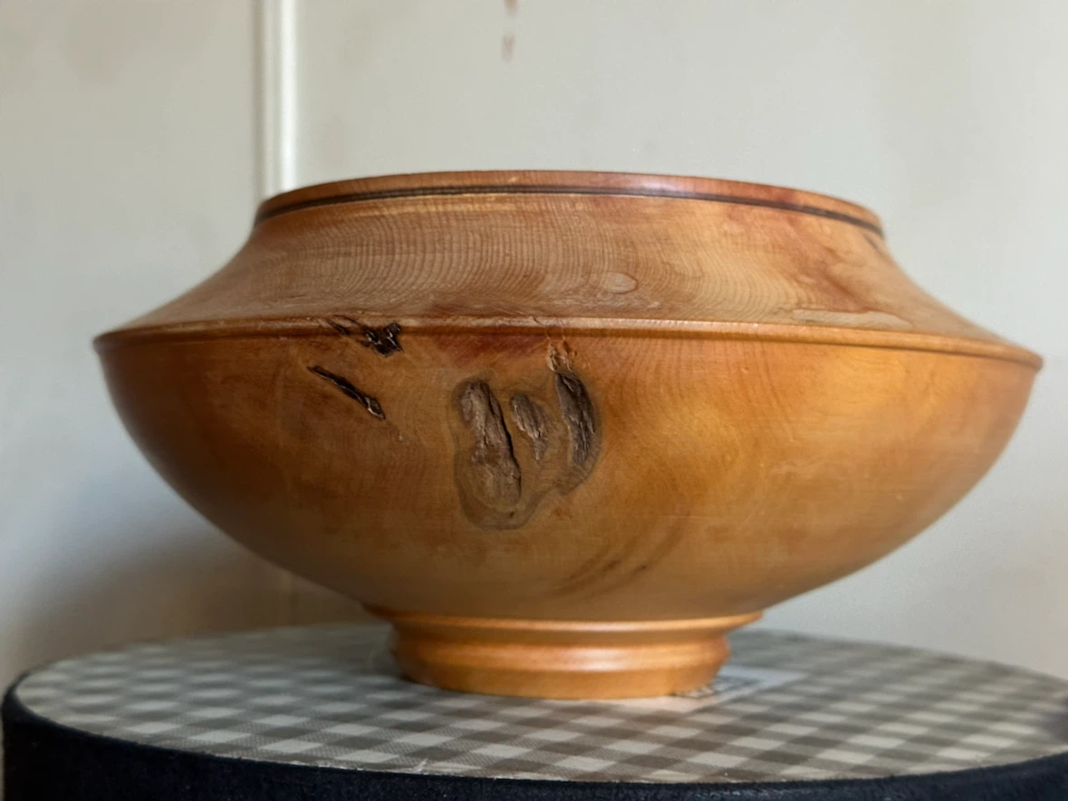 Doug Peake 1998 Spalted Maple Wood Bowl 7.25” diameter 3.5” tall