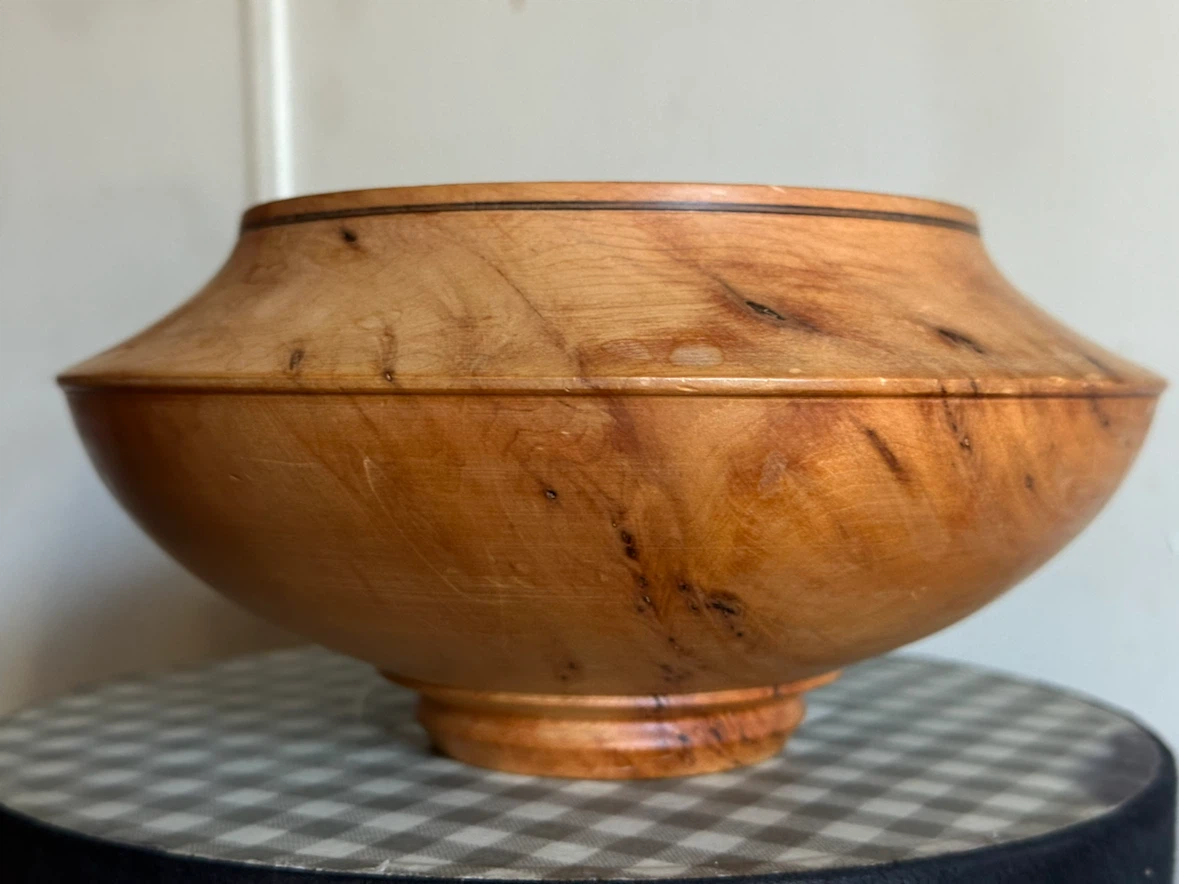 Doug Peake 1998 Spalted Maple Wood Bowl 7.25” diameter 3.5” tall - photo 2