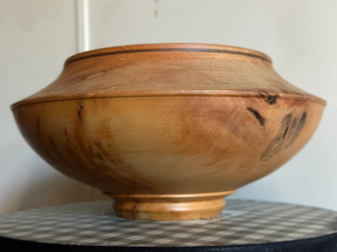 Doug Peake 1998 Spalted Maple Wood Bowl 7.25” diameter 3.5” tall - photo 4