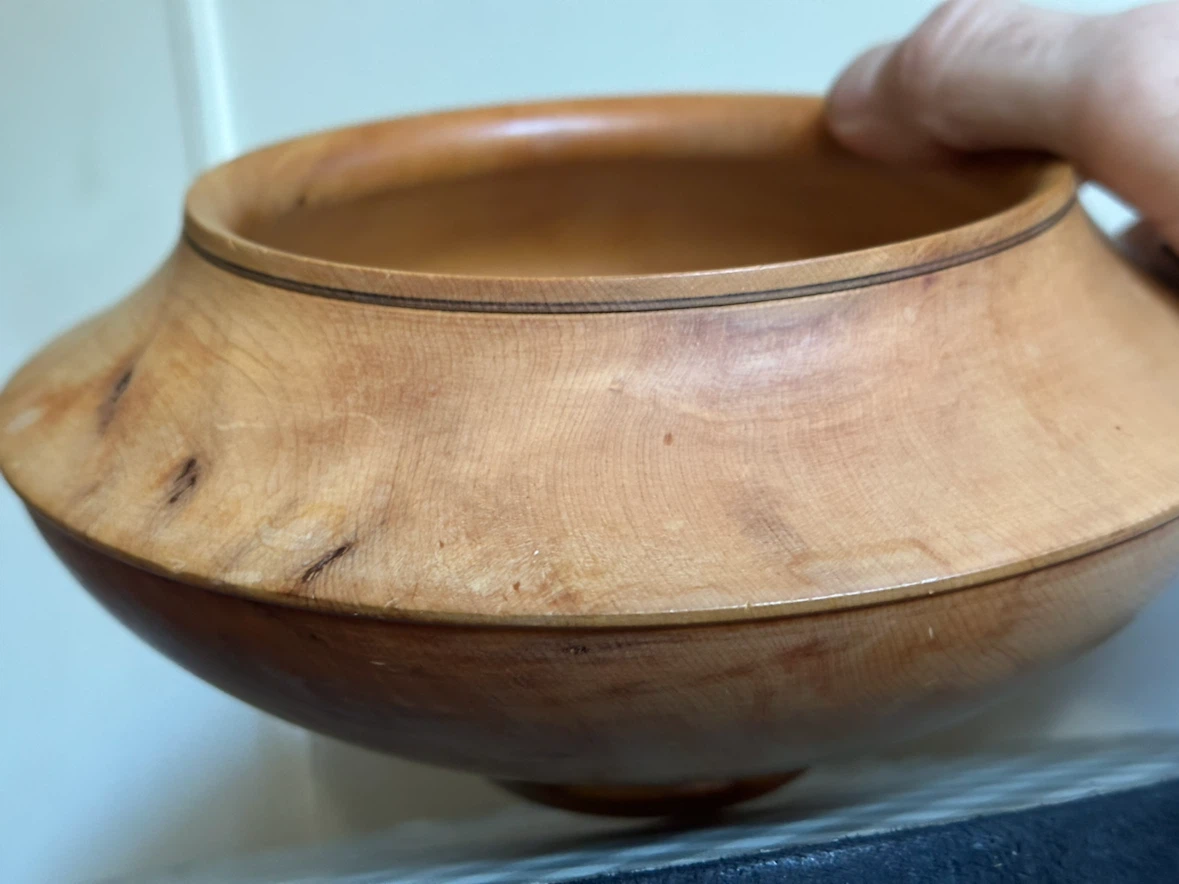 Doug Peake 1998 Spalted Maple Wood Bowl 7.25” diameter 3.5” tall - photo 5