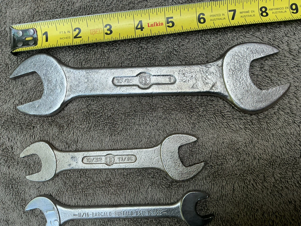 4 Vintage EF Open End Wrenches Tools ! - photo 2