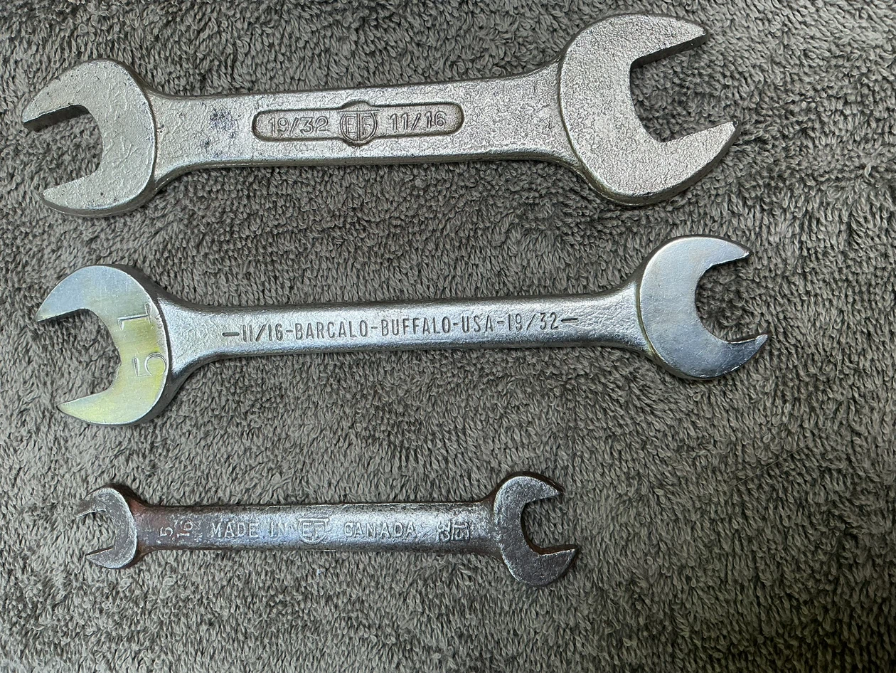 4 Vintage EF Open End Wrenches Tools ! - photo 3