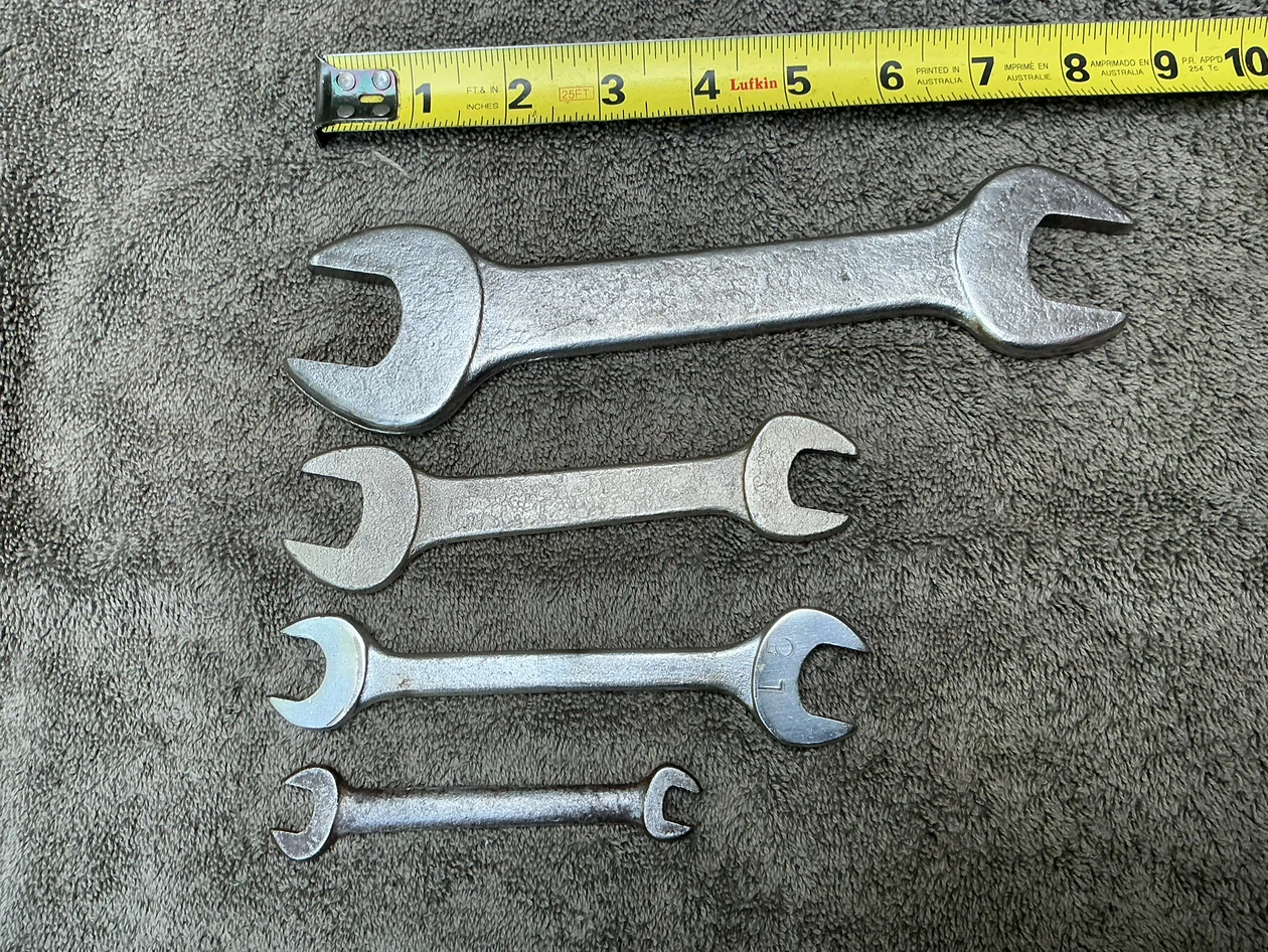 4 Vintage EF Open End Wrenches Tools ! - photo 4