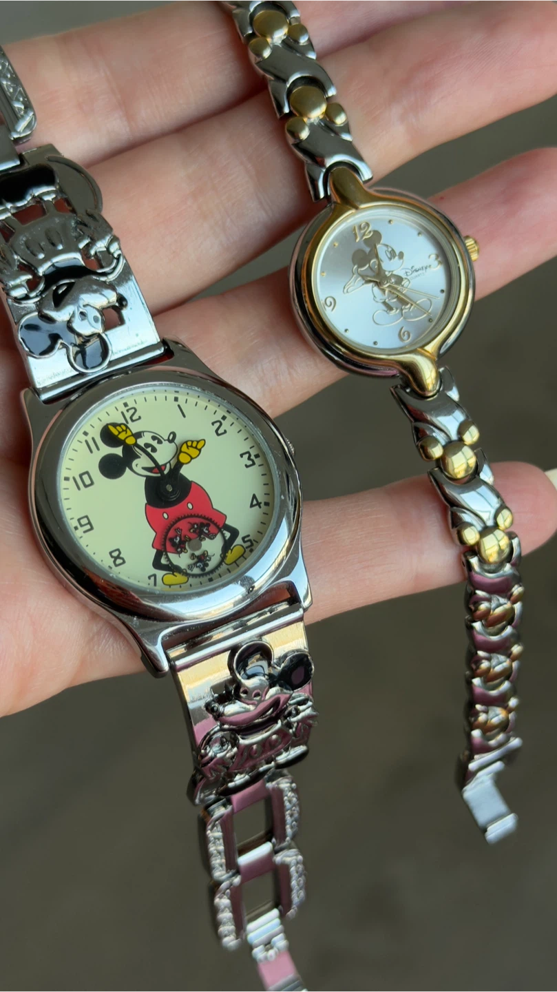 Disney Mickey Minnie Mouse Watches - Set of 2