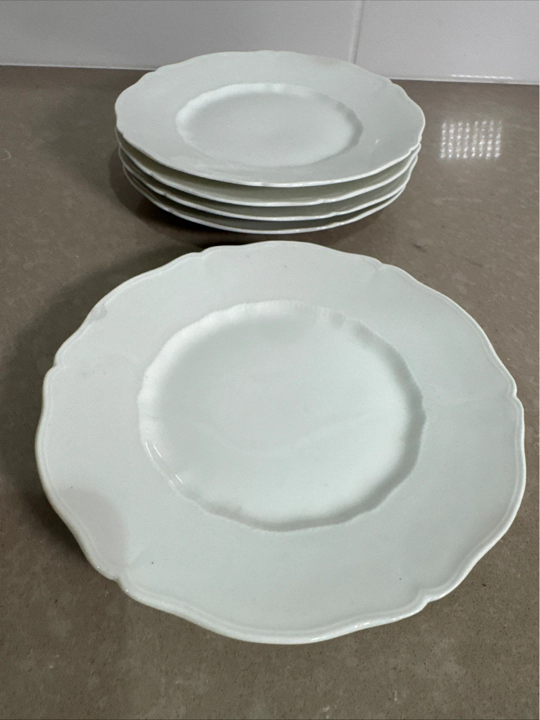 Set of 5 White Dinner Plates - photo 2