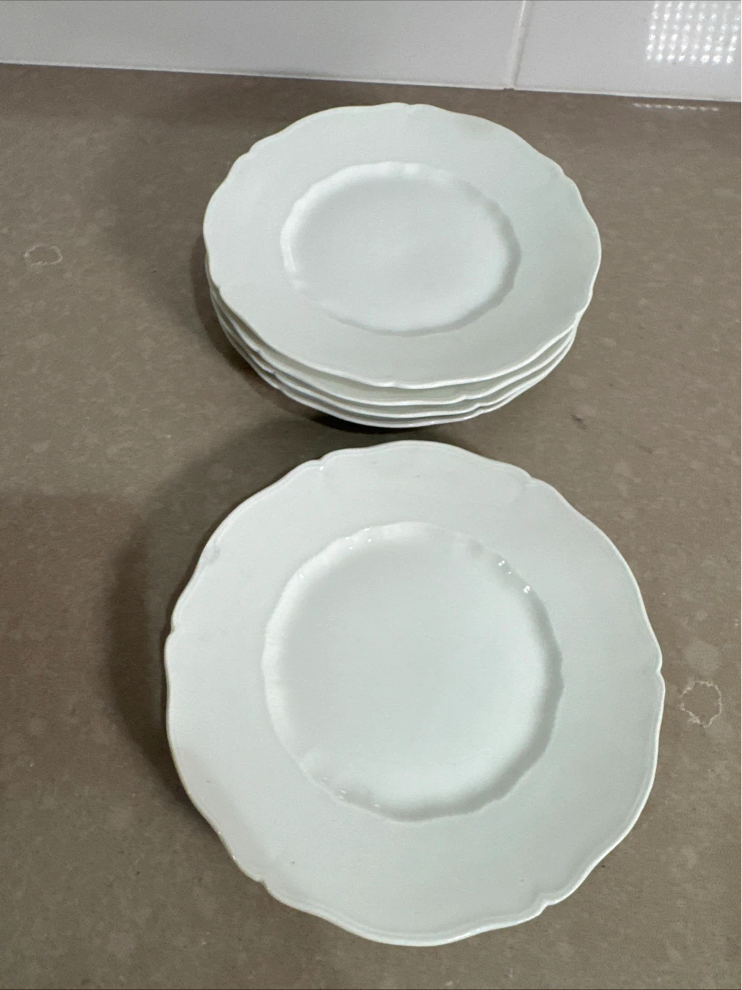Set of 5 White Dinner Plates - photo 3